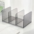 thumbnail image 1 of Kadlawus Acrylic Desktop Organizer, 3 Slot Clear File Rack, Space Saving Storage Stand for Office Desk, Teen Study Table, Books, Magazines, Documents, 1 of 6