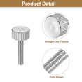thumbnail image 4 of Unique Bargains Vis Moletées M4x20mm pour Pouce, Lot de 5 Boulons Plats à Tête Moletée en Acier Inoxydable 304, 4 of 5