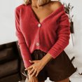 thumbnail image 2 of B91xZ Veste Duveteuse pour Femmes Décontractée à Revers en Molleton à Fermeture Éclair Manteaux Chauds d'Hiver Manteaux d'Extérieur, Rouge m, 2 of 5