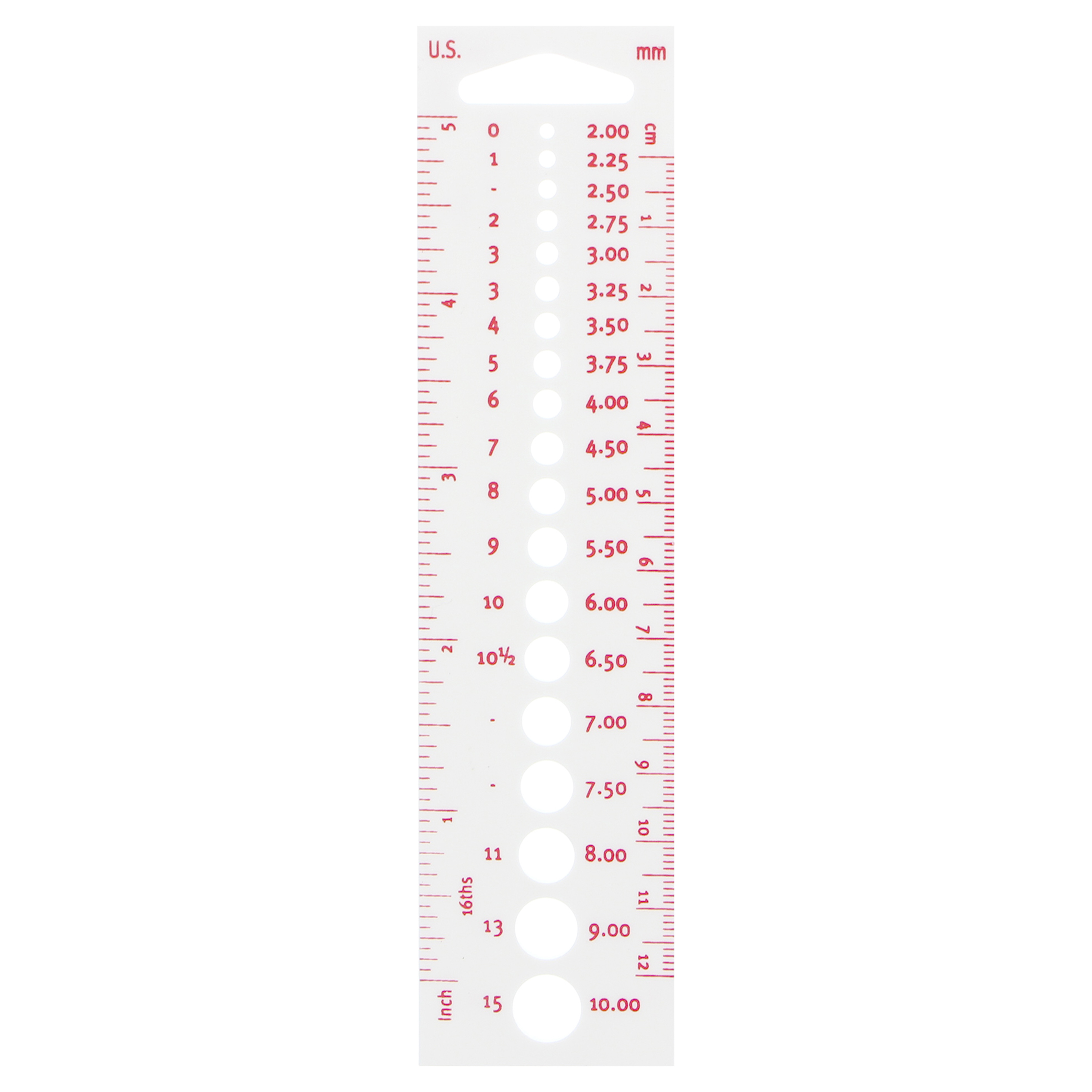 LOVE KNITTING Jauge universelle pour tricot, plastique, 1 pièce