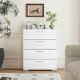 thumbnail image 4 of Costway 4 Drawer Storage Cabinet with Metal Legs & Handles Anti-Toppling Devices White, 4 of 10
