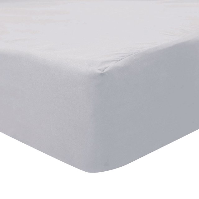 Unique Bargains 15' Deep Pocket Cotton Fitted Sheet Breathable Bottom Sheets Queen Light Gray