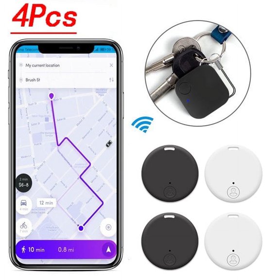 4Pcs Anti-lost Bluetooth Smart Tracker Pet Child Wallet Key Mini Locator GPS Finder Alarm Dog Cat Kids Car Wallet Accessories