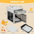 thumbnail image 3 of Costway 2-In-1 Furniture Dog Crate with Drawer Wired & Wireless Charging Side End Table White, 3 of 10