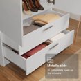 thumbnail image 4 of Madesa Armoire Moderne à 2 Portes et 2 Tiroirs, Armoire de Rangement avec Tablette et Espace de Suspension pour Adulte - Blanc, 4 of 9