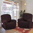 thumbnail image 2 of Super Stretch Couch Covers Recliner Covers Recliner Chair Covers Form Fitted Standard/Oversized Power Lift Reclining Slipcovers, Feature Soft Thick Jacquard, Chocolate, 2 Pack, 2 of 7