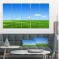 thumbnail image 1 of Green Meadow and Blue Sky - Landscape Canvas Art Print, 1 of 4