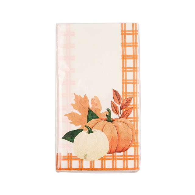WAY-TO-CELEBRATE 20 Count Thanksgiving Pumpkin Pattern Paper Napkin