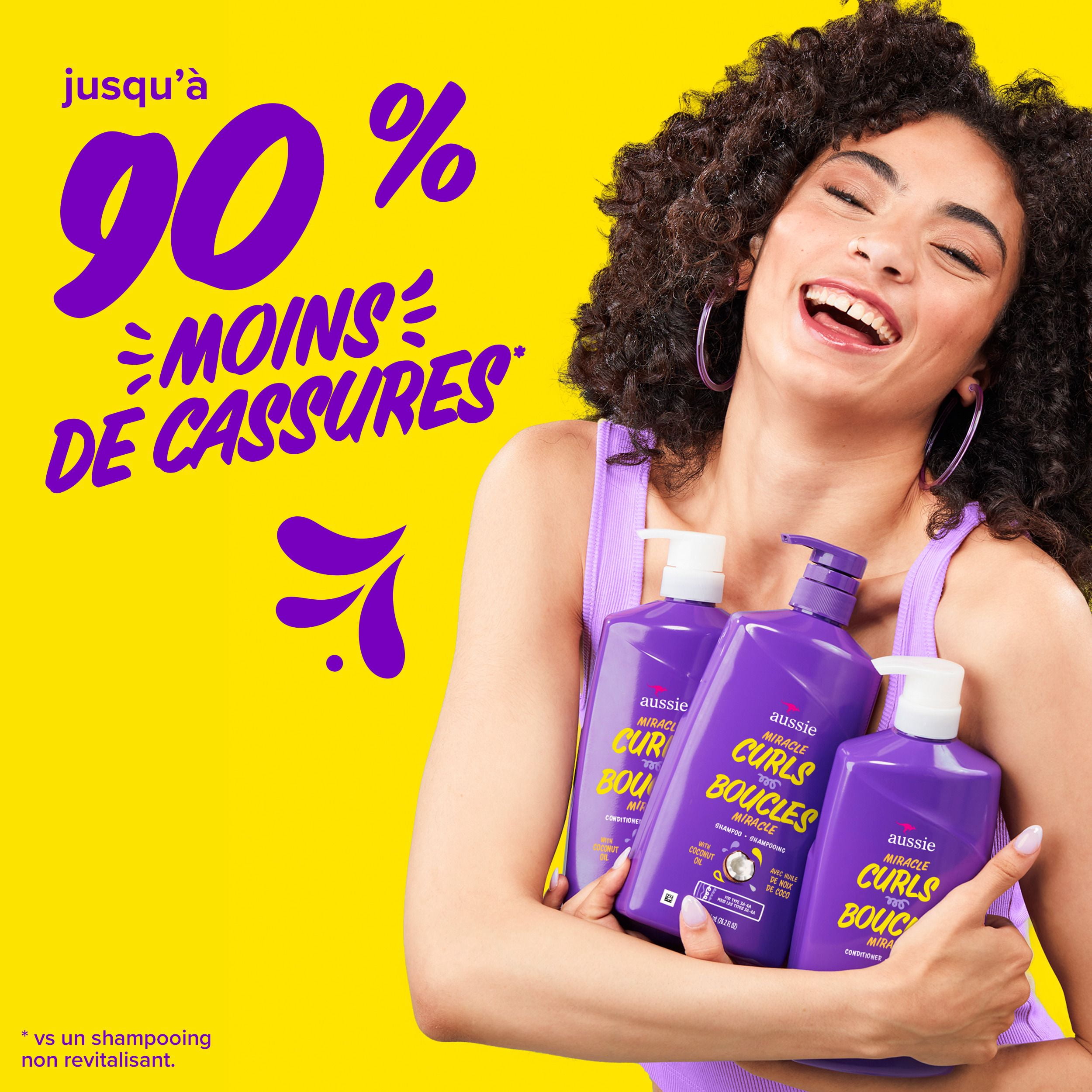 Aussie Boucles Miracle avec Huile de Noix de Coco, Revitalisant Sans Parabènes