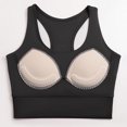 thumbnail image 4 of Virmaxy Womens High Impact Sports Bra Shock-Absorbing Gathering Collection and Complementary Breast Color Matching Edging No Wear Sports Bra Black-1 M, 4 of 4
