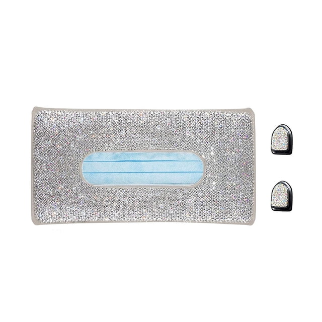 Visor Mask Diamond Encrusted for Car, Efillable with Up to (20) 3-Ply