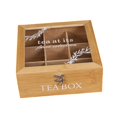 thumbnail image 4 of Wooden Tea Organizer Wooden Chest with Transparent Lids 9 Grid Jewelry Organizer, 4 of 9