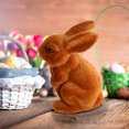 thumbnail image 3 of Qocolhg Desktop Ornaments Grass Rabbit Easter Furry Flocked Bunny Rabbit Miniatures Standing Moss Garden Christmas Birthday Gifts, 3 of 8