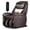 Brown, variant on COSTWAY Soothe26 Massage Chair, Full Body Zero Gravity Massage Recliner with SL Track, Waist Heater, Calf Airbag, Automatic Shoulder Detection, Remote Control, Pillow
