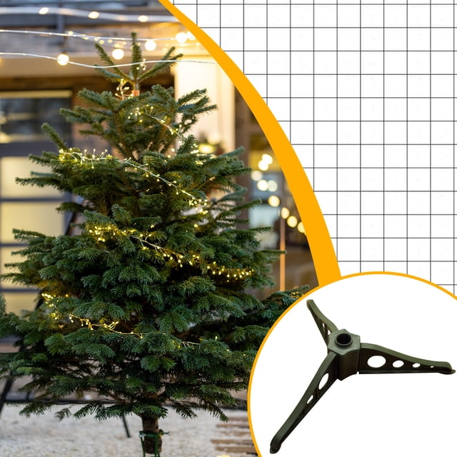 EGNMCR Christmas Decorations, 0.8inch Tube Diameter Black Christmas Tree Plastic Base Christmas Tree Plastic Accessory Base Stand Christmas Tree Stand For Artificial Christmas Tree Decors Stand
