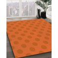 thumbnail image 3 of Ahgly Company Tapis Rectangulaire Lavable en Machine Intérieur Transitionnel Orange Néon, 5 Pieds x 7 Pieds, 3 of 7