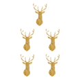 thumbnail image 1 of Decodeary Self Adhesive 3D Deer Head Mirror Wall Sticker For Easy Application gold L 5Set, 1 of 6