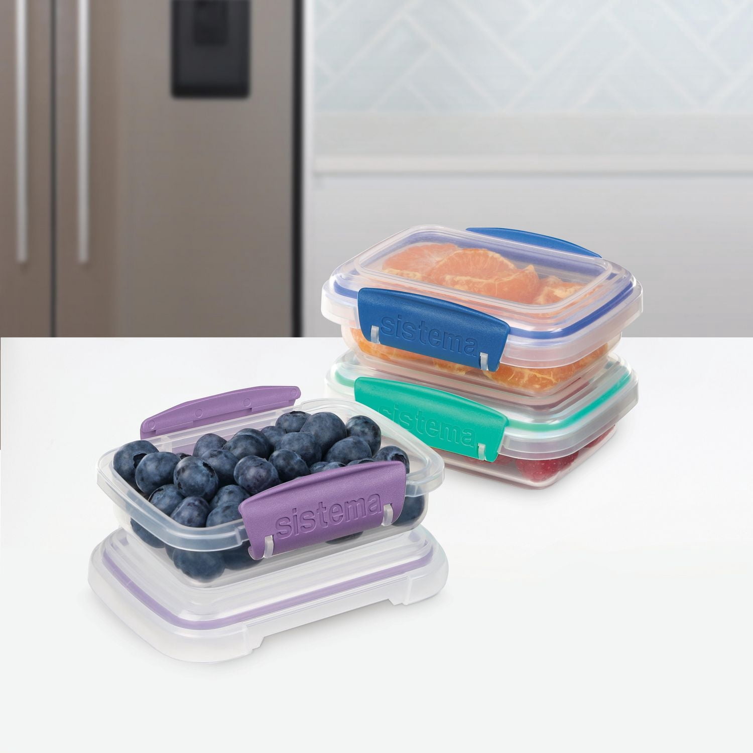 Sistema Klip It Food Storage Containers, Colour May Vary