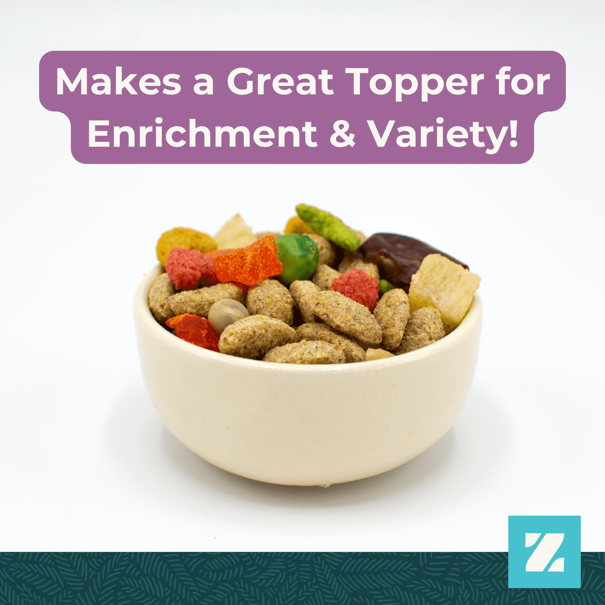 Zupreem Pure Fun Bird Food for Parrots, Conures, Large Birds, 2 lb Bag