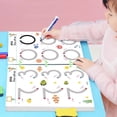thumbnail image 3 of PENGXIANG Magical Tracing Workbook Reusable Calligraphy Copybook Toddler Learning Activities For Kids Children  E, 3 of 7