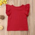 thumbnail image 3 of EYIIYE Baby Girl Ruffle Sleeve T-Shirt Top Basic Tee Summer Outfit, 3 of 5