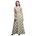 thumbnail image 1 of Bimba Robe Longue Décontractée à Imprimé Damassé pour Femmes, Col Rond, Sans Manches - Petit, 1 of 6