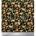 thumbnail image 1 of Soimoi Polyester Crepe Fabric Cactus,Leaves & Tropical Flower Floral Print Sewing Fabric Yard 52 Inch Wide, 1 of 3