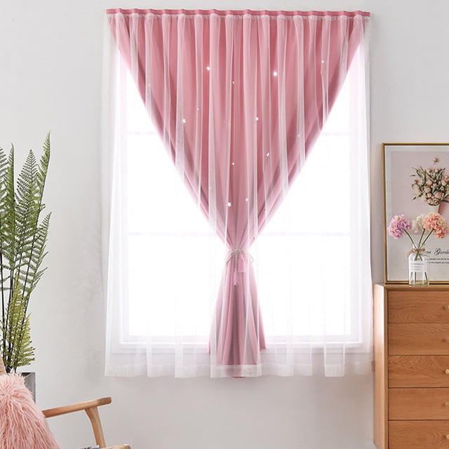 LSLJS Rideaux Transparents Brodés - Moustiquaire Opaque Filtrant la Lumière en Maille Fantôme Blanche pour Fenêtre Salon Chambre, Rideau Rideau