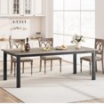 thumbnail image 3 of 78.7" Industrial Dining Table for 6-8 People, Large Rectangular Kitchen Table with Thick MDF Top, Heavy-Duty Metal Frame, Modern Dining Room Table for Kitchen, Dining Room, Office, 3 of 8