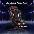 thumbnail image 4 of Goplus Massage Gaming Chair Reclining Swivel Racing Office Chair w/Lumbar Support Red, 4 of 10