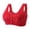 Red, variant on Qertyioot Women's Plus Size Bra,Casual Lace Shaping Cup Plus Size Extra-Elastic Wirefree Underwear