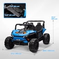thumbnail image 3 of Qaba 12V Kids Ride On Car w/ Remote Control, Spring Suspension Blue, 3 of 9