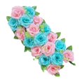 thumbnail image 1 of pitrice Chemin de Table Panneau de Fleurs Roses pour Mariage Bleu et Rose, 1 of 7