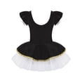 thumbnail image 2 of iiniim Enfants Filles Manches à Volants Robe Tutu de Ballet Justaucorps Halloween Noël Costumes de Danse Robe Noir 16, 2 of 8