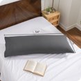 thumbnail image 2 of Bare Home Body Pillowcase - Envelope Closure - Ultra Soft - Double Brushed - Gray, 2 of 6