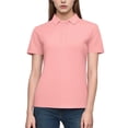 thumbnail image 2 of FRSASU Womens Polo Shirts Short Sleeve Button Lapel Collared Summer Tops Business Casual Basic Tees Pink XXXXL(XXXXL), 2 of 6