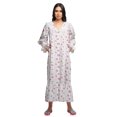 thumbnail image 3 of Moomaya Chemise de Nuit Maxi Boutonnée à Manches Longues Imprimée en Coton pour Femmes, 3 of 5