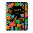thumbnail image 1 of CUITING 2025 Flower Planner Calendar Elegant English Weekly and Monthly Diary with Coil Binding  Back Pocket and Thick Paper Features Floral Design  Holiday Labels, 1 of 8
