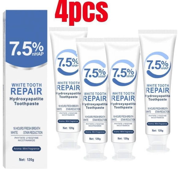 4PCS Hydroxyapatite Toothpaste for Enamel-Protection,Gentle Mint, Fresh Brea t h