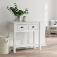 thumbnail image 1 of vidaXL Table Console BODO Blanc 90x34,5x73 cm Bois Massif Pin, 1 of 5