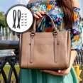 thumbnail image 3 of 2 Set Leather Handbag Handles Tote Bag Replacement Straps Bag Belts with Rivets, 3 of 7