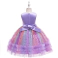 thumbnail image 4 of FhsagQ Robes Princesse Robes de Noël pour Filles 4T Tout-Petits Enfants Filles Imprimés Sans Manches Fête Vacances Photographie Costume Style Cour Robe en Maille Vêtements Princesse Violet 3-4 Ans, 4 of 4
