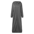 thumbnail image 1 of Timegard Hoodies for Women Plus Size Sweatshirts Long Sleeve Comfort Zip up Long Jackets Fall Solid Color, 1 of 7