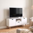 thumbnail image 2 of HOMCOM TV Stand with Storage, TV Table for up to 50" TV, White, 2 of 10