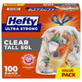 thumbnail image 1 of Hefty&acirc;?&cent; Ultra Strong 100ct Clear Garbage Bags Tall 50 L, Drawstring, Arm and Hammer odour neutralizer, MEGA Recycling/Waste/Kit, 1 of 9