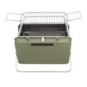 Portable Charcoal BBQ Grill, Lightweight Barbecue Grill Tool, All in One Barbecue Grill Metal Small BBQ Smoker for Camping Outdoor Cooking Backyard Picnic