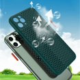 thumbnail image 3 of Heat Dissipation Phone Case, New Breathable Hollow Cellular Hole Heat Dissipation Case Full Back Camera Lens Protection Ultra Slim TPU Case Cover-Dark Green, 3 of 6