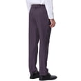 thumbnail image 3 of INSPIRE CHIC Men's Pants Stripes Zipper Closure Front Pockets Dress Pants 34 Purple White, 3 of 7