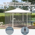 thumbnail image 4 of Outsunny 10' x 10' Gazebo Replacement Mosquito Netting, White, 4 of 10
