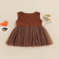 thumbnail image 4 of Robe de Princesse pour Bébé Fille Sans Manches Tricotée Patchwork Dentelle Tulle Mariage Anniversaire Fête Tutu Robe, 4 of 8